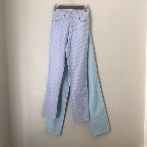 Lot of 2 Faded Glory Missy Size 4 Checkered Pants - Picture 1 of 10